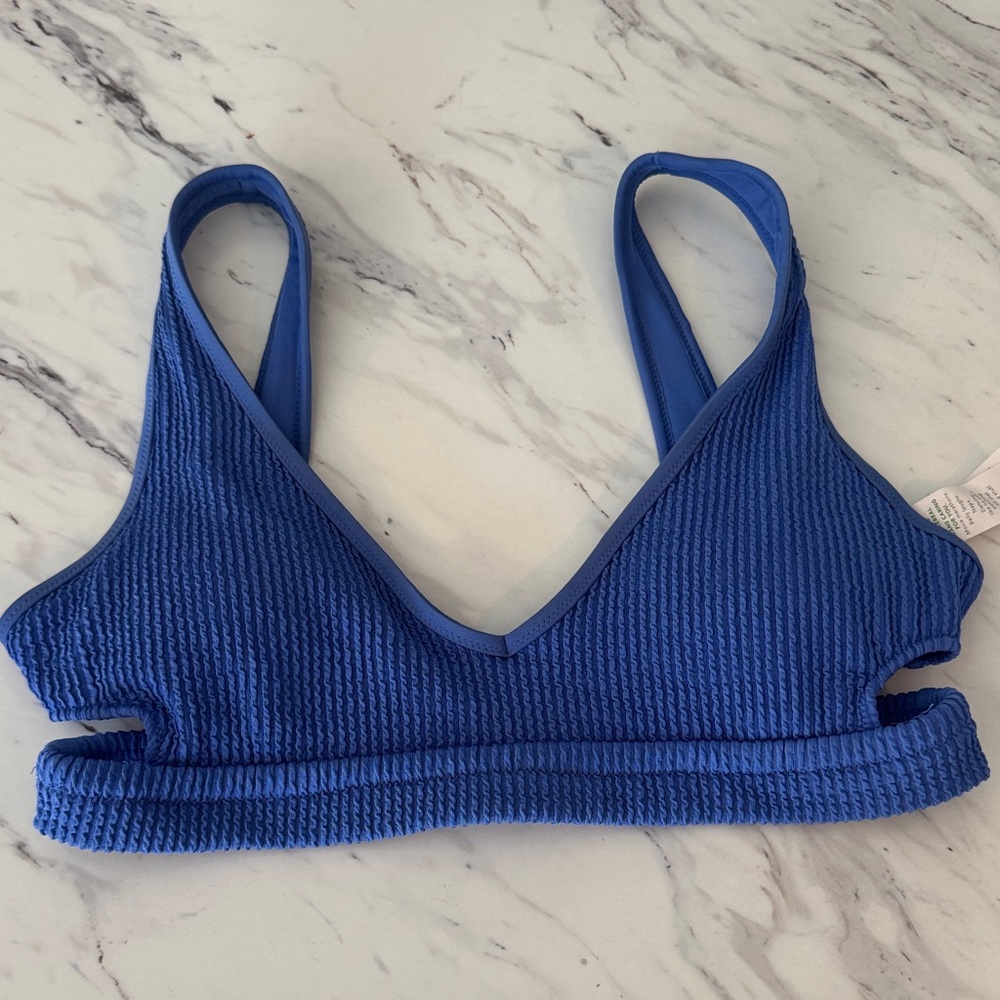 Aerie Royal Blue Crinkle Bikini Set
